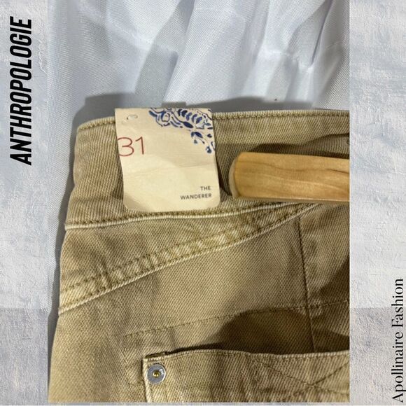ANTHROPOLOGIE BY PILCRO THE WANDERER RELAXED JEANS IN BRONZE NWT SIZE 31 - Picture 4 of 7